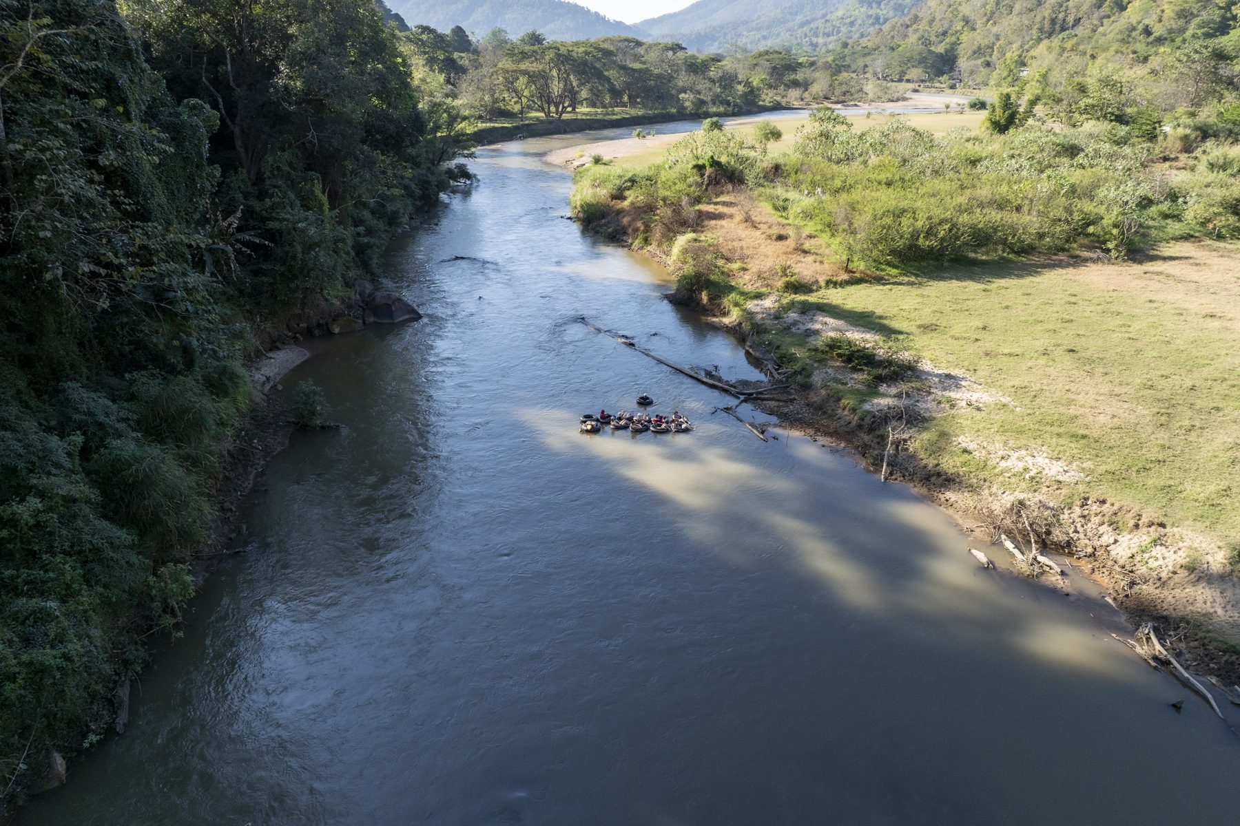 River tubing through the jungle in Mae Taeng, Chiang Mai